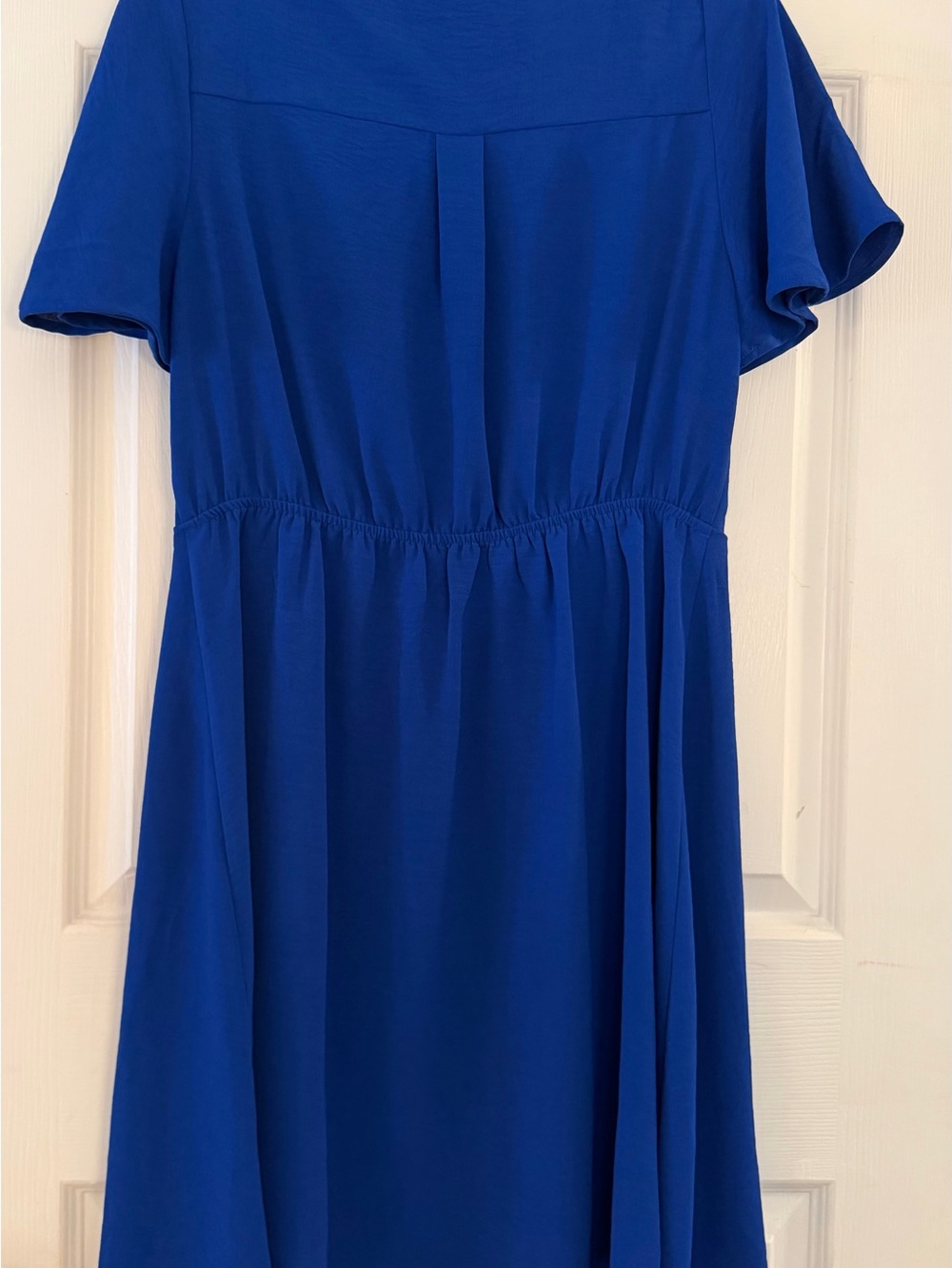 Monteau Royal Blue Short Sleeve A-Line Dress